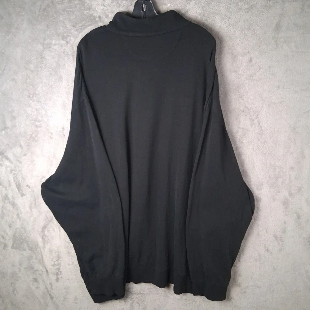Polo Ralph Lauren Mens 5XB Black Quarter Zip Pullover Long Sleeve Pony Logo